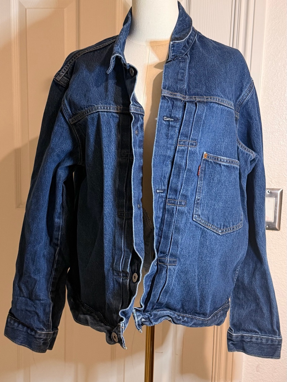 Levi's Dark Blue Denim Bomber Jacket
